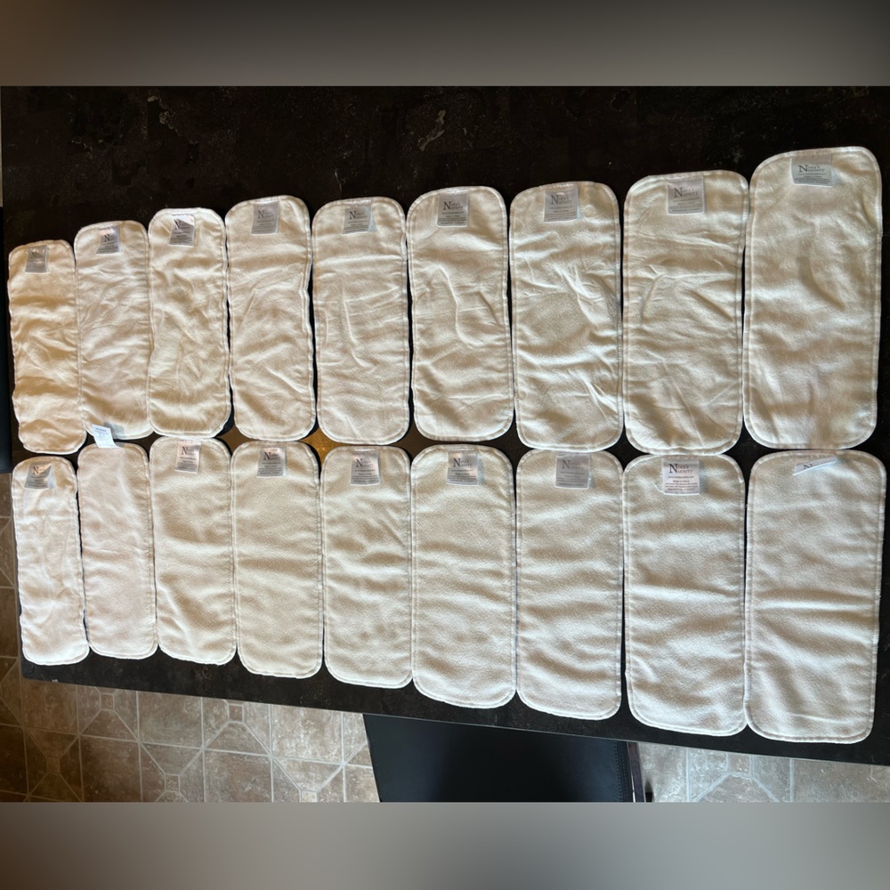 Nora’s Nursery bamboo pocket diaper inserts x18